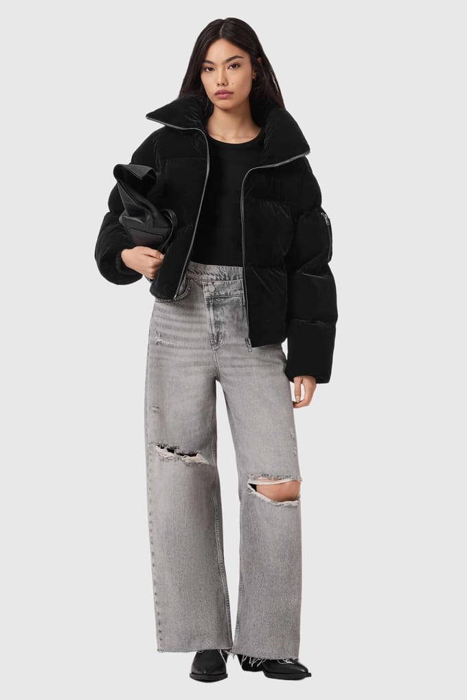 AllSaints Connie Puffer Black Größe: S | Winterjacken Outlet | Damen | Schwarz