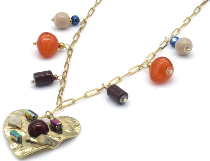 Ketting - RVS - hart - 40-45cm - dames - sieraden - elegant - romantisch - cadeau – valentijn – cadeau