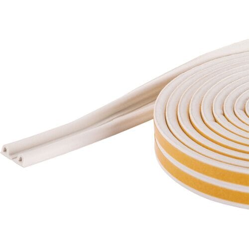 Tochtband - P profiel - 50 m x 9 mm - 2.5-5 mm - wit