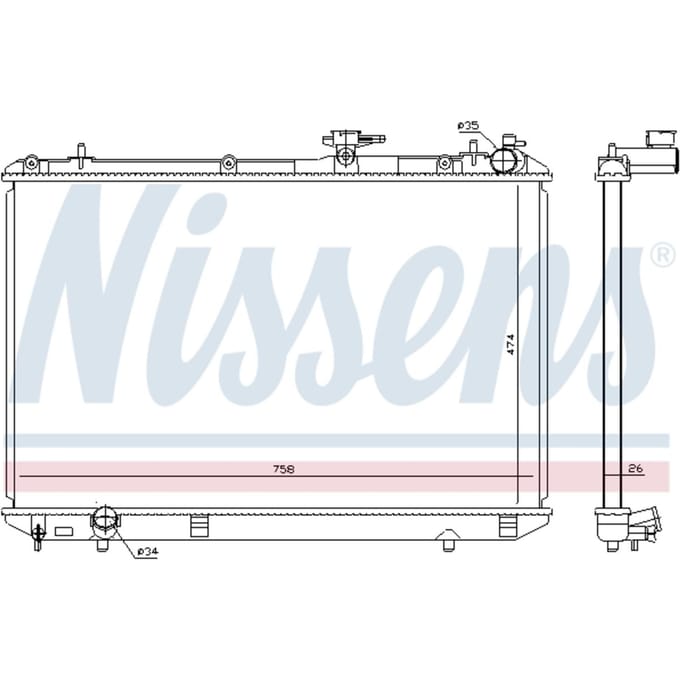 Radiator NISSENS 646828