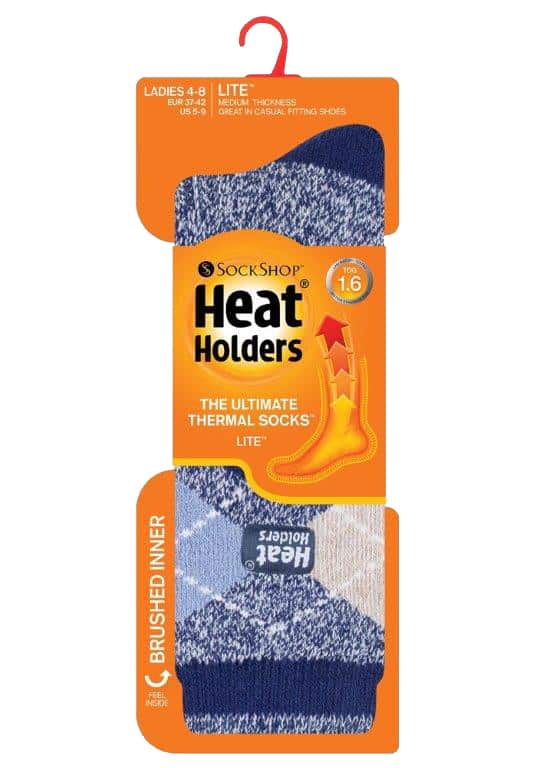 Heat Holders Thermische sokken met dun patroon voor dames - Brugwater