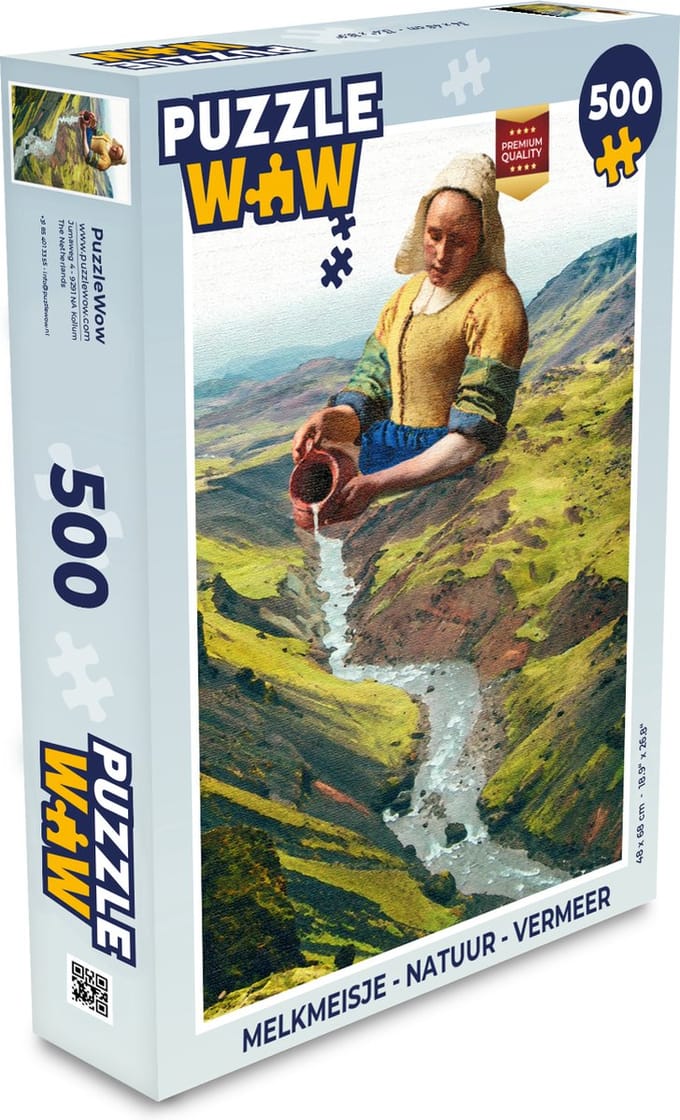 Puzzel Melkmeisje - Natuur - Vermeer - Legpuzzel - Puzzel 500 stukjes