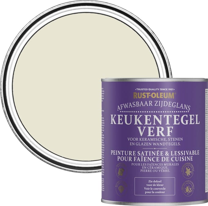 Rust-Oleum Grijs Keukentegelverf Zijdeglans - Oester 750ml
