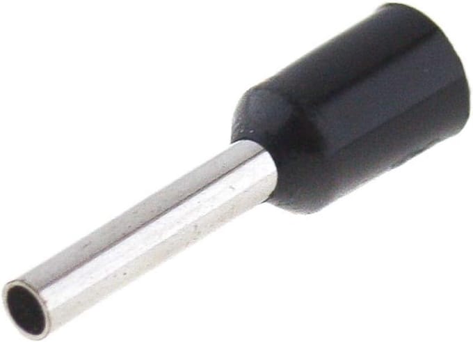 Geïsoleerde Stofhulzen Zwart 1,5 mm² - 100 Stuks - Koper Vertind
