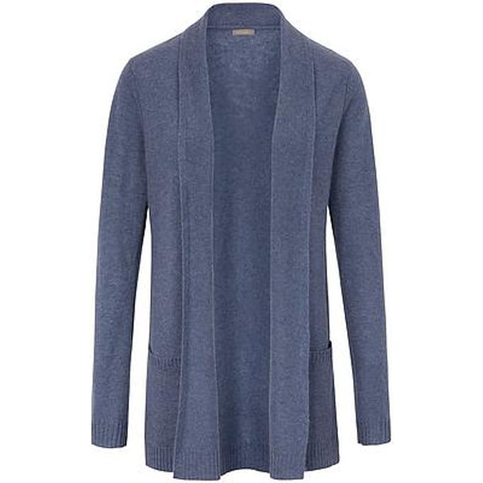 Vest 100% kasjmier lange mouwen Van Peter Hahn blauw