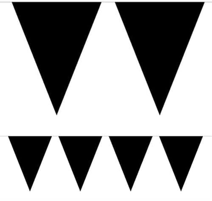 Folat - Mini vlaggenlijn zwart 3 meter