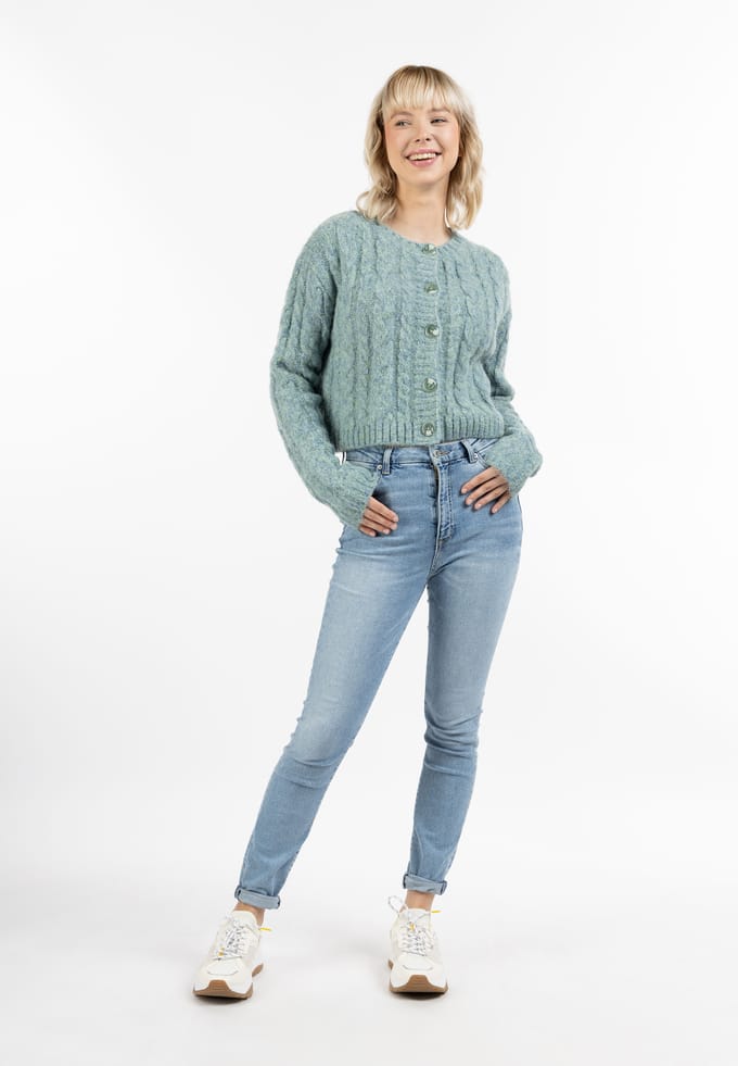 Mymo Vest Blonda Dames Blauwe muntmelange