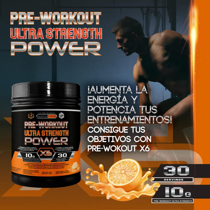 Healthy Fusion Pre WorkOut Sabor Naranja