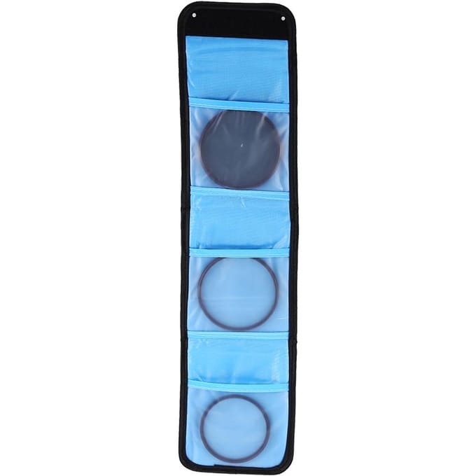 Tas met 3 vakken Camera Filter Portemonnee Lens Adapter Lensfilter Portemonnee Etui Ring Opbergtas Etui blue