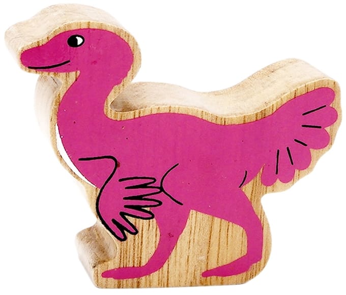 Lanka Kade houten dinosaurus speelgoed roze Caudipteryx medium educatief.