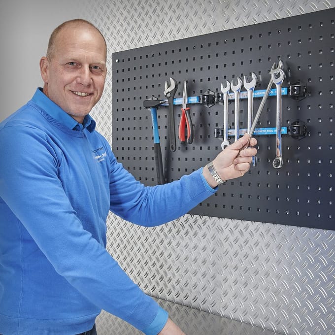 Datona® Magneetstrip voor gereedschapsbord 25 cm (set van 4 stuks) - Zwart