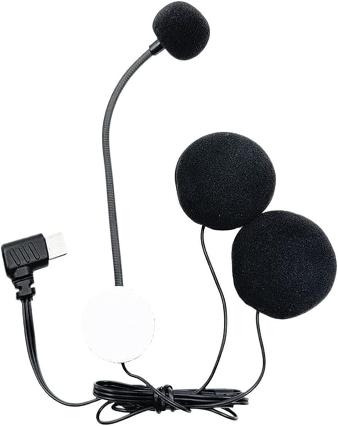 Motorfiets Headset - Helm Microfoon - Duidelijke Communicatie - Type-C Aansluiting - 77 cm Draad - Zwart