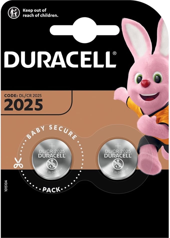 Duracell Specialties - Electronics batteries 2025 2PK Wegwerpbatterij CR2025 Lithium