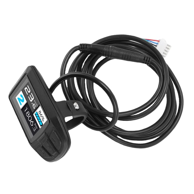 Elektrische Fiets LCD Display Elektrische Scooter UKC3 LCD Display Bedieningspaneel voor 22,2 mm Stuur met SM Stekker black