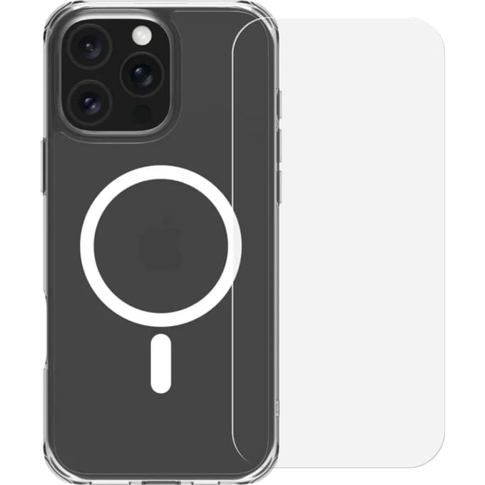 BlueBuilt Protective Back Cover met MagSafe iPhone 16 Pro Max + Screenprotector Glas