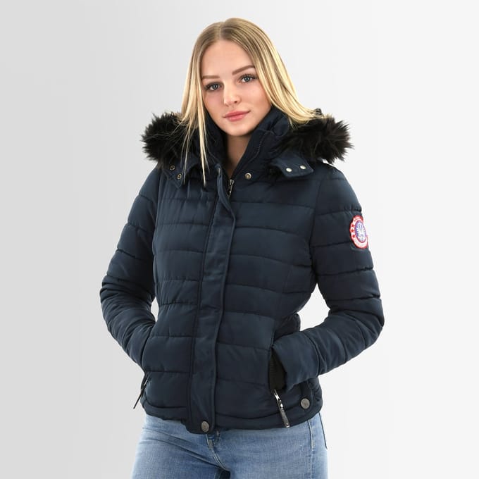 Navahoo Dames Winterjas Chloe – Getailleerd Met Afneembare Capuchon & Elegant Bont