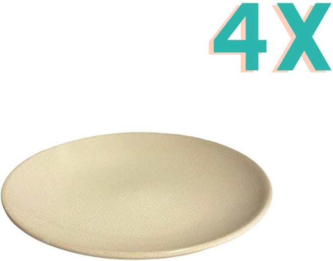 Home Society Ontbijt Bord Sofie Beige 4 stuks
