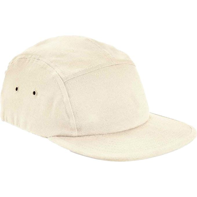 Beechfield Canvas 5-paneel baseballpet voor volwassenen (Natuurlijk)