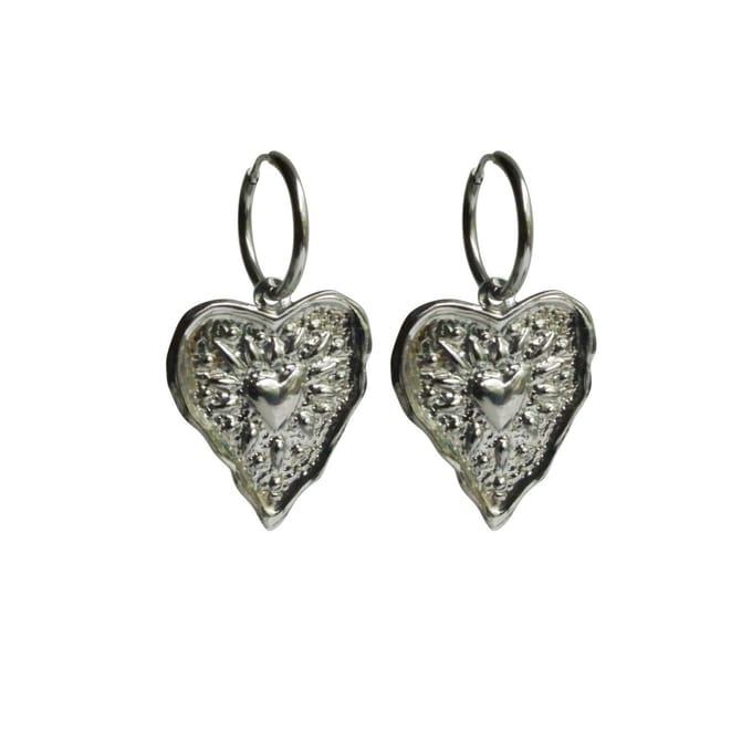FlowJewels - oorringen - statement - hart - zilver