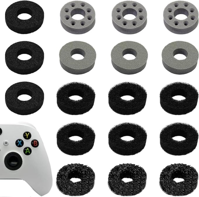 18 stuks Thumbstick schokdempers voor consoles, bewegingsassistent met 6 weerstandsniveaus.