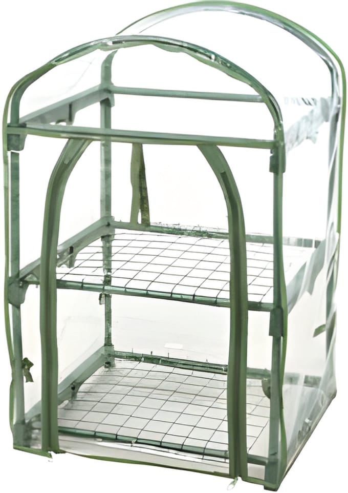 Pro Garden broeikas/kweekkas - 84 x 50 x 45 cm - staal - 2 etages - moestuin - tuinieren