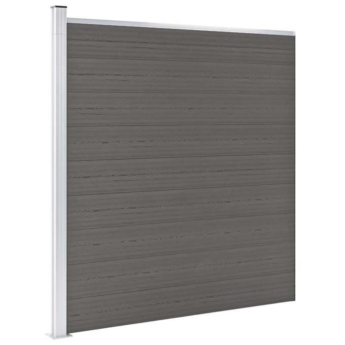 vidaXL Schutting 175x186 cm HKC grijs