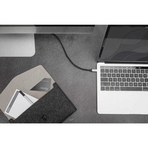 Digitus DB-300220-010-S USB-kabel USB 3.2 Gen1 USB-C, USB-C stekker 1.00 m Zwart Flexibel, Afgeschermd, Met USB