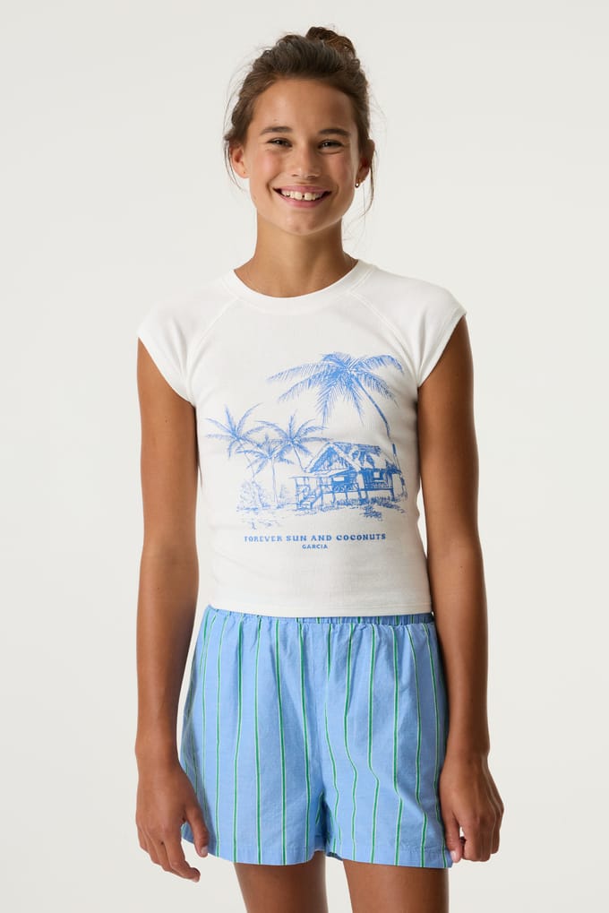 T-shirt met meisjesprint Garcia