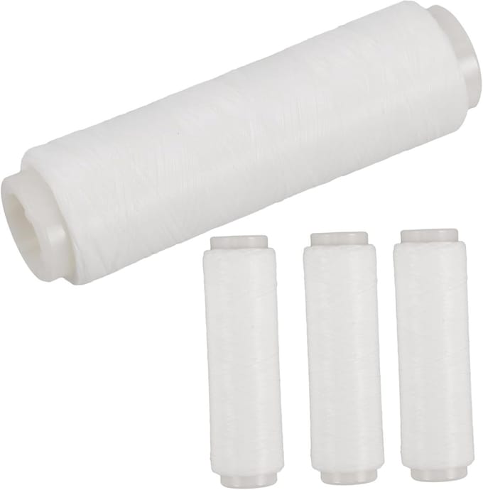 Vislijn Rolletjes - Visdraad Elastisch - Bait Bevestigen - Duurzaam Nylon Materiaal - 4 Rollen - Wit