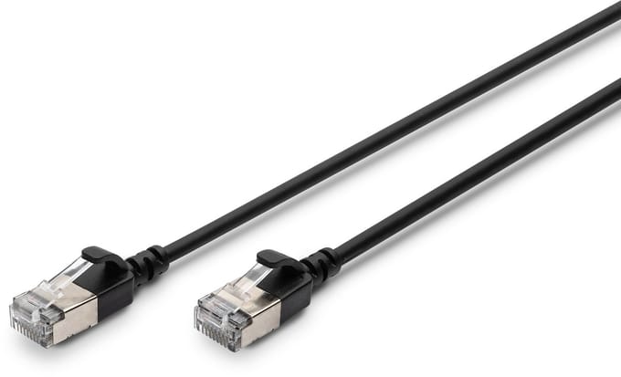 Digitus DK-1632-A-005S-BL netwerkkabel Zwart 0,5 m Cat6a F/FTP (FFTP) Rond