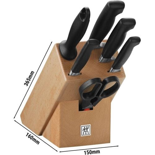 ZWILLING VIER STERNE - Messenblok set - 7 stuks - Natuurlijk