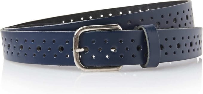 Timbelt Leren Gaatjes Riem Blauw | Maat One Size Fits All