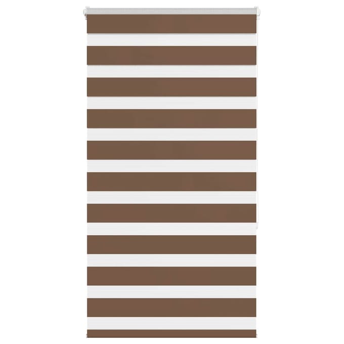 vidaXL - Zebra - rolgordijn - 85x150 - cm - stofbreedte - 80,9 - cm - polyester - bruin