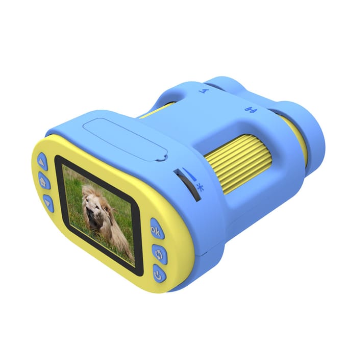 Microscope et télescope de poche pour enfants, objectif unique avec lumière LED, écran IPS 2   , 200 fois bleu clair