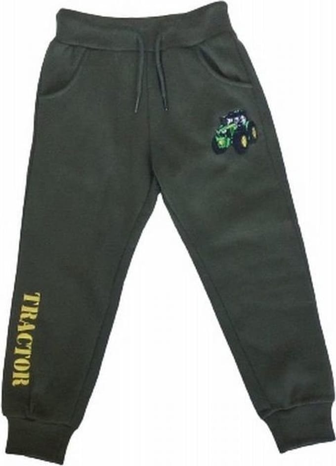 S&c Joggingbroek met geborduurde trekker / tractor - groen/geel - John Deere - maat 86/92 (2) H131