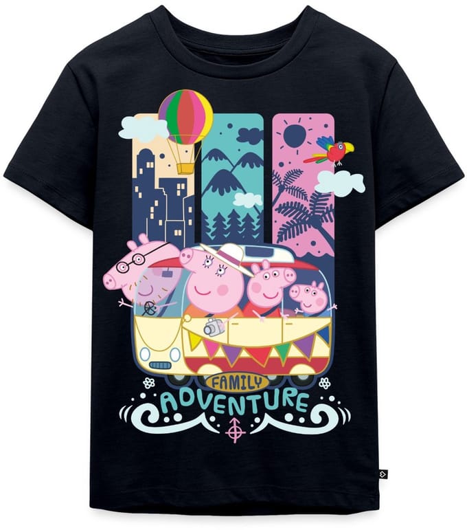 Peppa Pig,George Pig, Mummy Pig & Daddy Pig Premium T Shirt Kinderen