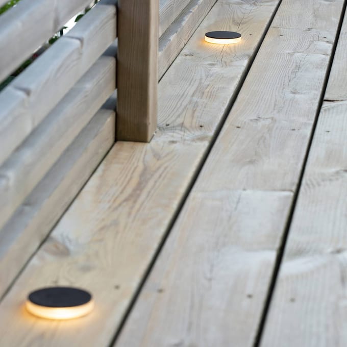 Markslöjd Garden 24 Decklight zwart 3W zijdelings Ø6cm