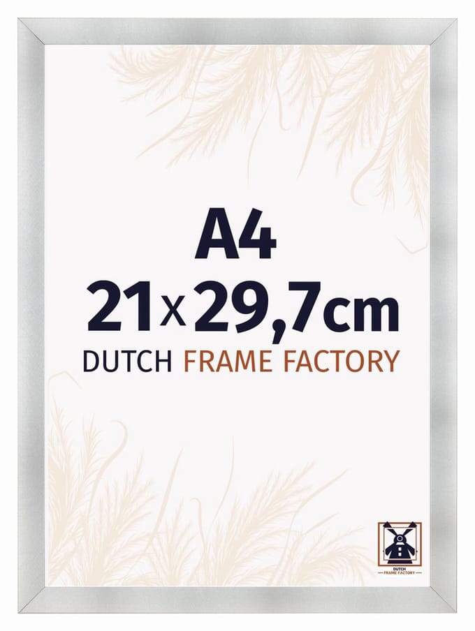 Fotolijst A4 21x29,7 cm - MDF - Aluminium Geborsteld - Praag
