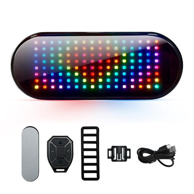 LED Knipperlicht Afstandsbediening Fiets Remlicht met Ingebouwde Batterij 900mAh USB C Oplaadbaar voor Helm Fiets zwart
