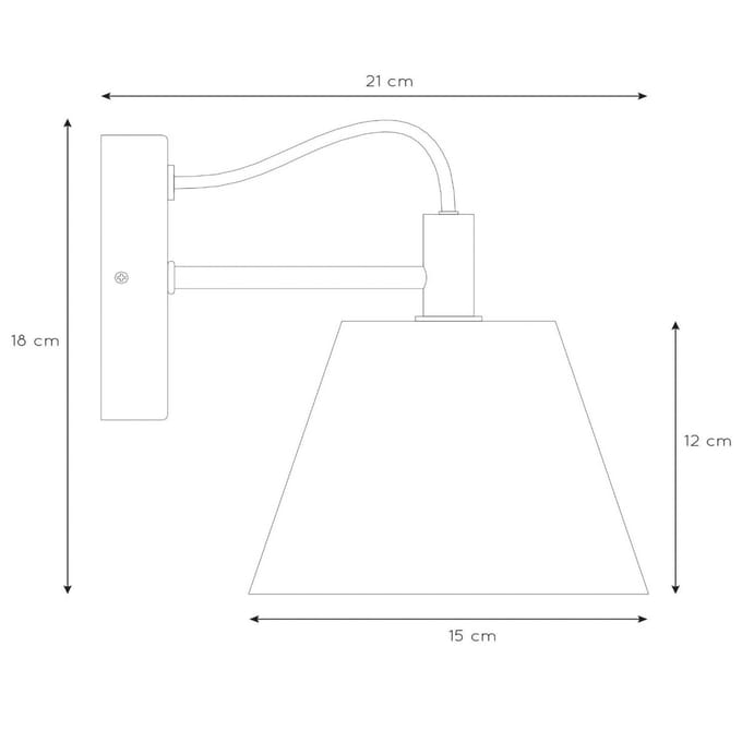 Lucide POSSIO - Wandlamp - 1xE14 - Grijs - Japandi