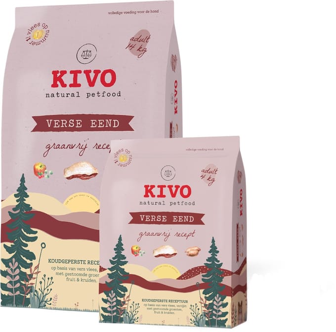Kivo Verse Eend Graanvrij - 2 x 14 kg