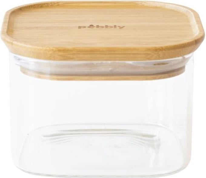 Vershoudbox, Bamboe, Vierkant, 500 ML - Pebbly
