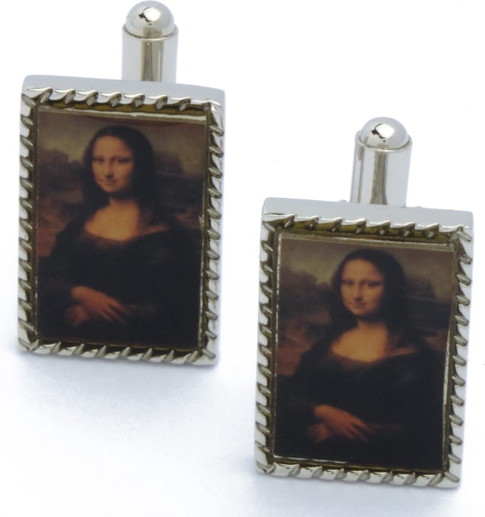 Manchetknopen - Kunst Mona Lisa Rechthoekig