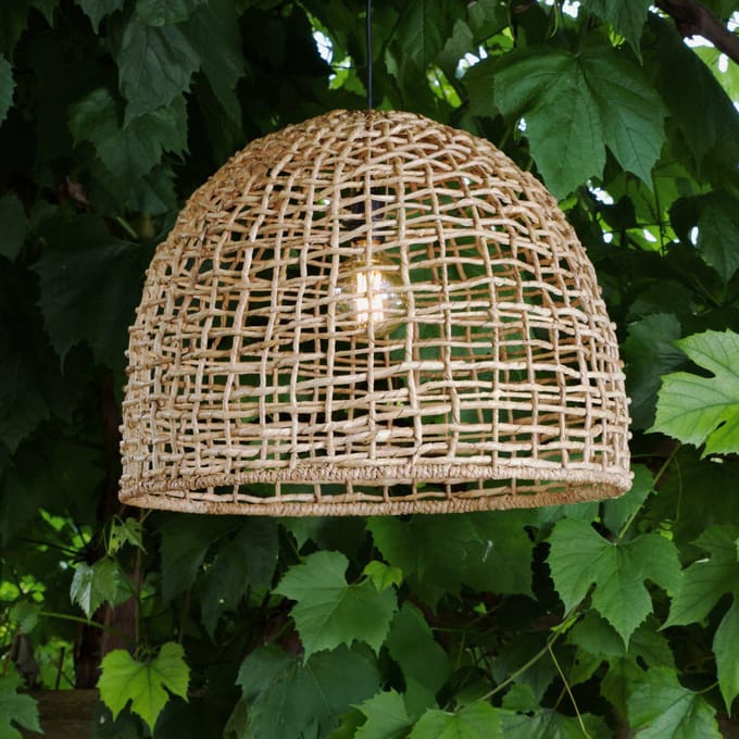 PR Home Buiten hanglamp Cebu, Lampakanay, Ø 57 cm, stekker, IP44