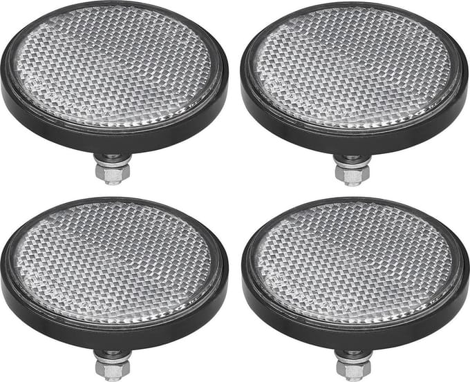 ProPlus Reflector - set 4x - wit - boutbevestiging - 60mm - M5 bout - rond