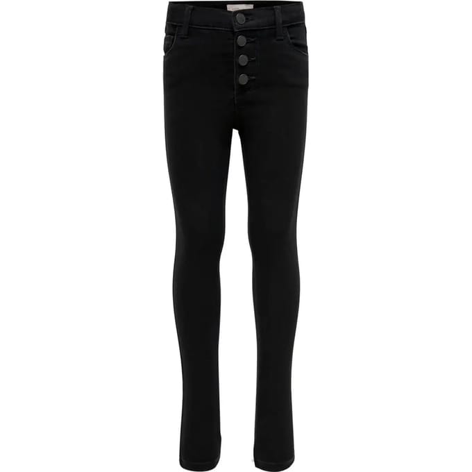 KIDS ONLY KONROSE BUTTON JEANS BLACK NOOS Meisjes Jeans - Maat 140