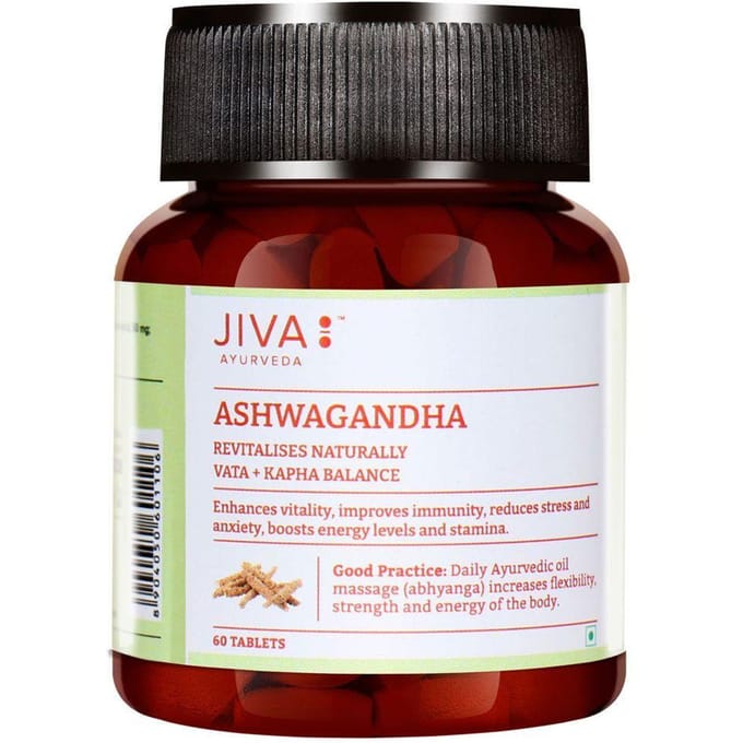 Ашвагандха (60 таб, 500 мг), Ashwagandha Tablets,  Jiva