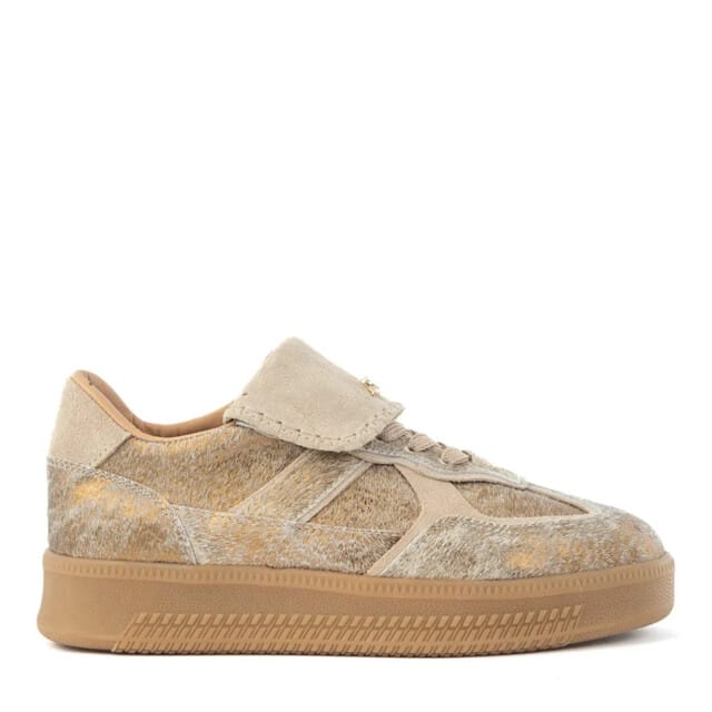 Babouche Ira sneakers gold beige