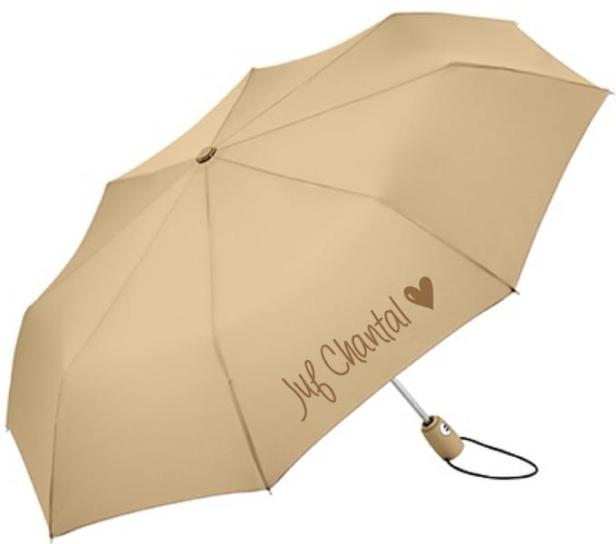 Paraplu juf met eigen naam-Gepersonaliseerd cadeau voor Juffendag-Creamy Sand