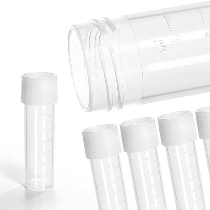 100 stuks Centrifugebuizen met Schroefdop 8 ml PP Transparant